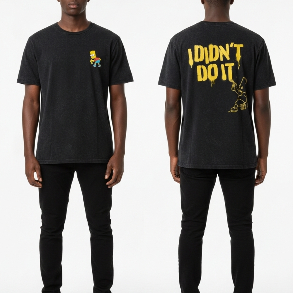 The Simpsons Black T-Shirt